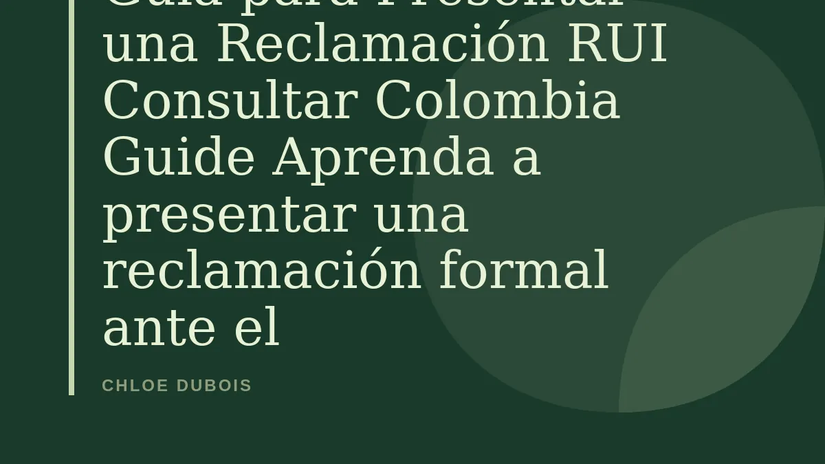 ¿Puntaje RUI Muy Alto? Guía para Presentar una Reclamación