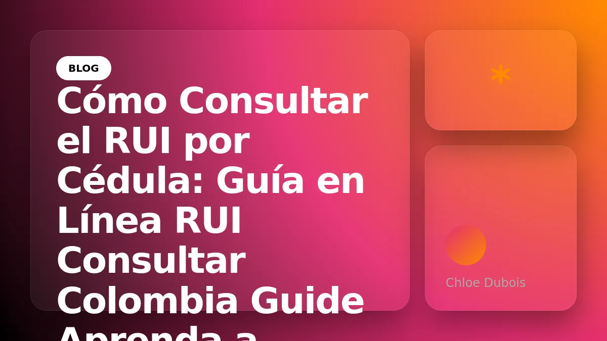 Cómo Consultar el RUI por Cédula: Guía en Línea